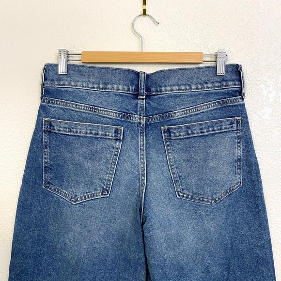 Banana Republic Premium Denim High Rise Wide Leg Crop Jeans Medium Wash Sz‎ 29 - Picture 5 of 8